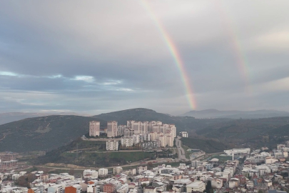 Bursa Kestel semalarında gökkuşağı oluştu