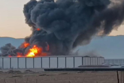 Denizli'de fabrika yangını