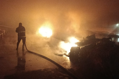 Yozgat Sorgun'da semt pazarında yangın