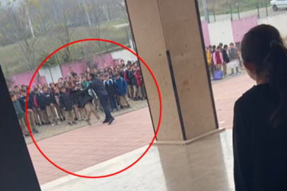 Bursa'da okul müdürü, öğrenciyi yakasından tutup yere savurdu!
