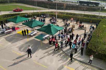 Bursa Şehir Hastanesi'nde gerçeğini aratmayan deprem ve yangın tatbikatı