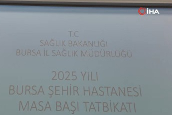 Bursa Şehir Hastanesi'nde gerçeğini aratmayan deprem ve yangın tatbikatı