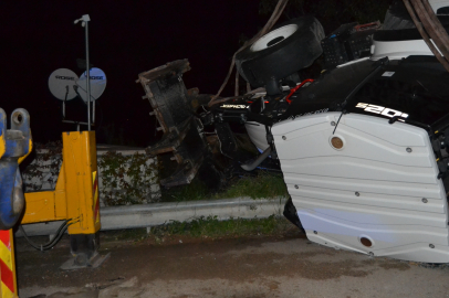 Bursa'da vinçten düşen iş makinesi paniğe neden oldu