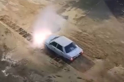 Tekirdağ'da krizi fırsata çevirdi, patlayan suda aracını yıkadı