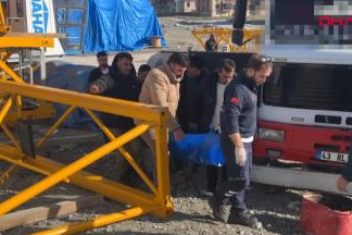 Kütahya'da şantiyede kule vinç kazası; 1 işçi yaralandı