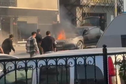 İstanbul yeni aldığı otomobilinden alevler yükseldi, yangını söndürdü