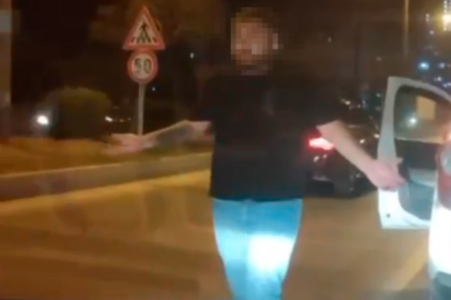 Trafikte akılalmaz görüntü! Önce yumruk attı sonra ateş açtı...