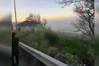 Bursa'da vincin düşme anları kamerada!