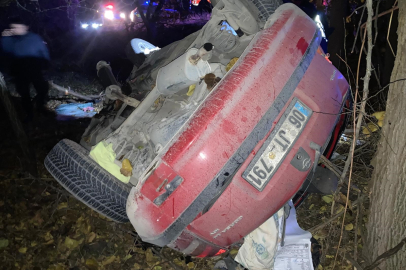 Malatya'da kontrolden çıkan otomobil kayısı bahçesine uçtu: 1 yaralı