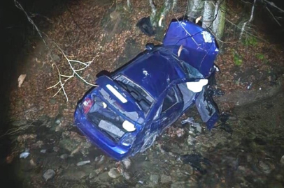 Bursa'da korkunç kaza! Uçuruma yuvarlandılar...