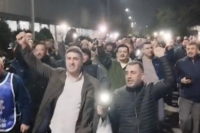 Bursa'da Bosch fabrikasında işçilerden ışıklı eylem!