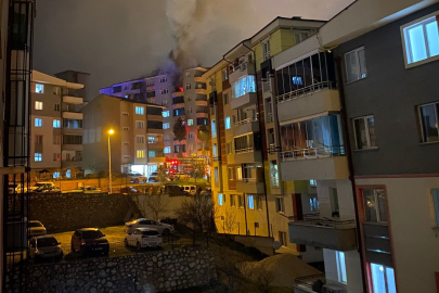 Bilecik'te binanın 6. katında yangın çıktı