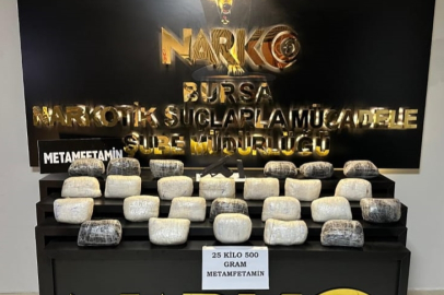 Bursa'da 25,5 kilogram sentetik uyuşturucu ele geçirildi