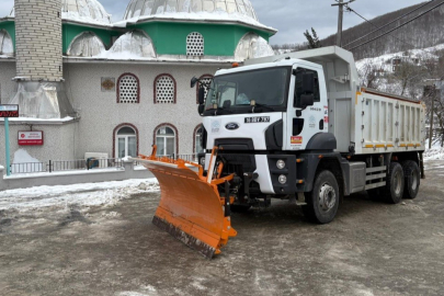 Bursa Nilüfer'de kar mesaisi