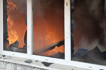 Bursa'da apartman dairesinde yangın