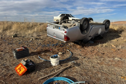Konya Kulu’da belediye aracı takla attı, 3 personel yaralandı