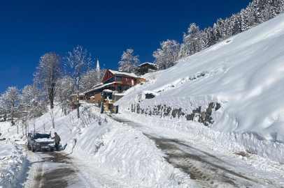 Rize'de 206 köy yolu kar nedeniyle ulaşıma kapandı