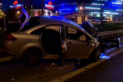 İstanbul Esenler Tem Otoyolu'nda kaza: 2 yaralı