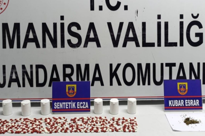 Manisa Soma’da 302 sentetik ecza ele geçirildi