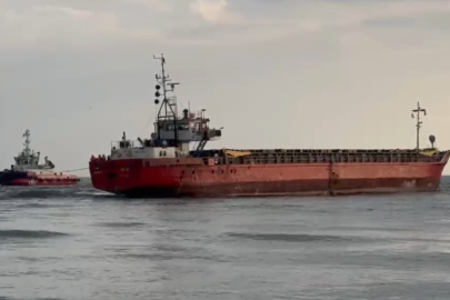 Tekirdağ'da karaya oturan gemi kurtarıldı