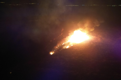 Afyonkarahisar'da Eber Gölü'nde yangın