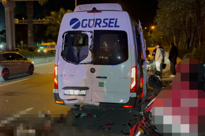 Samsun’da motosiklet servis minibüsüne çarptı: 1 yaralı