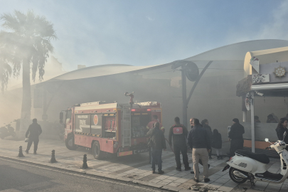Muğla Bodrum'da giyim mağazasının deposunda yangın paniği