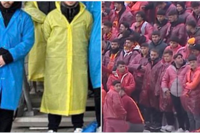 Süper Kupa'da "yağmurluk" krizi! "Biri mont gibi, diğeri çöp poşeti"