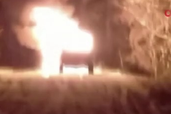 Bursa'da alev alev yanan cip hurdaya döndü