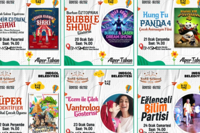 Bursa İnegöl’de ara tatil çocuklar için şölene dönüşüyor