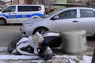 Karaman’da otomobille motokurye çarpıştı: 1 yaralı