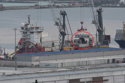 Dron saldırısına uğrayan gemi Samsun Limanı’na demirledi