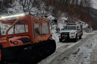 Yalova'da kar yağışı nedeniyle mahsur kalan 35 kişi kurtarıldı