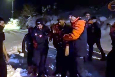 Karla kaplanan köyde sağlık seferberliği