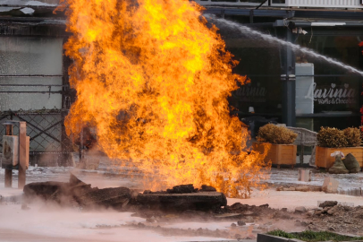 Kırıkkale'de doğal gaz borusunun patlaması sonucu 1 işçi yaralandı