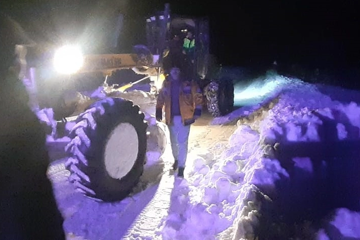 Sivas'ta kar esareti: Hastaya 4 saatte ulaşıldı