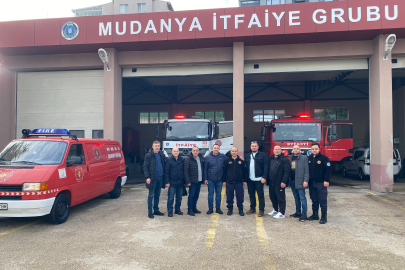 Üsküp'ten gelen itfaiye gönüllü timleri Bursa Mudanya'da