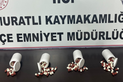 Tekirdağ Muratlı'da uyuşturucu operasyonu: 210 sentetik hap ele geçirildi