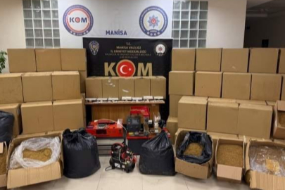 Manisa'da 1 milyon makaron ele geçirildi