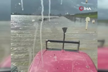 Bursa'da sağanak yağış tarımı vurdu