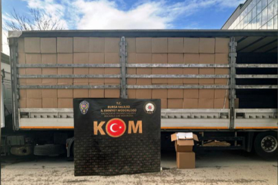 Bursa'da milyonlarca kaçak makaron ele geçirildi