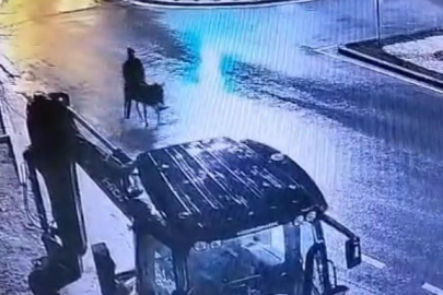 Kayseri'de forklifle gelmiş, eşekle kaçmış