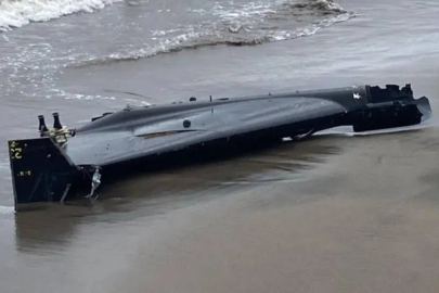 Sahilde insansız hava aracı parçası bulundu