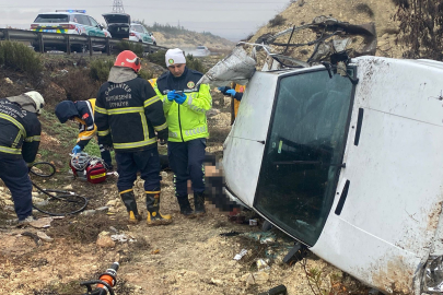 Gaziantep'te kontrolden çıkarak şarampole uçan otomobildeki yolcu hayatını kaybetti