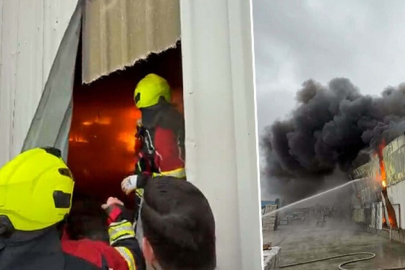 Balıkesir'de depo yangını: Ekipler müdahale ediyor