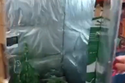 Samsun'da elbise dolabında özel iklimlendirme sistemiyle uyuşturucu serası