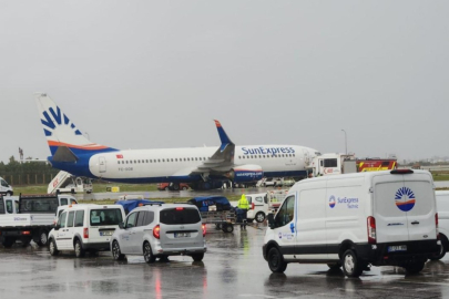 Antalya Havalimanı'nda korkutan kaza ucuz atlatıldı