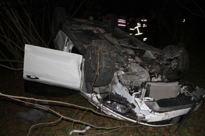 Samsun'da otomobil fındık bahçesine uçtu: 2 yaralı
