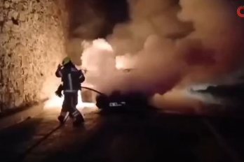 Bursa'da korkutan araç yangını!