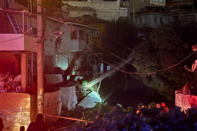 İzmir'de elektrik tellerinin üzerine devrilen ağacın neden olduğu yangın söndürüldü